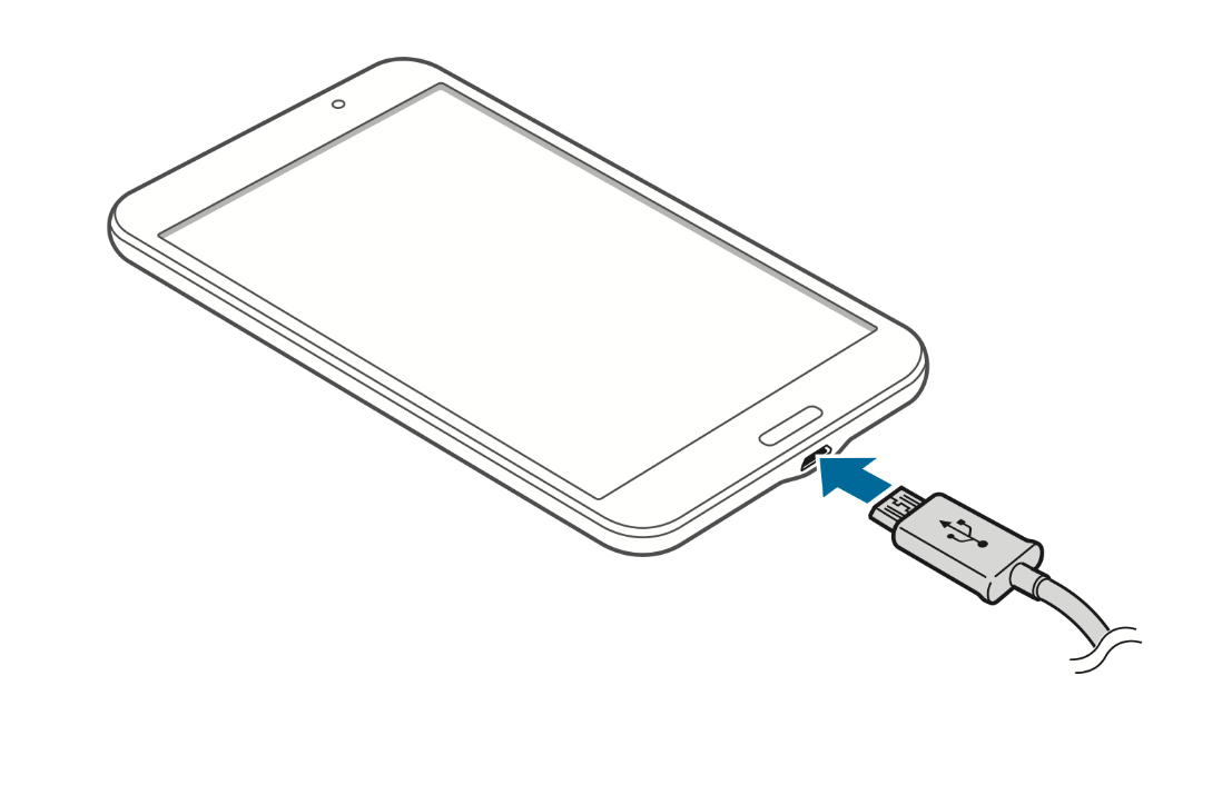 Charging the Samsung SM-T230